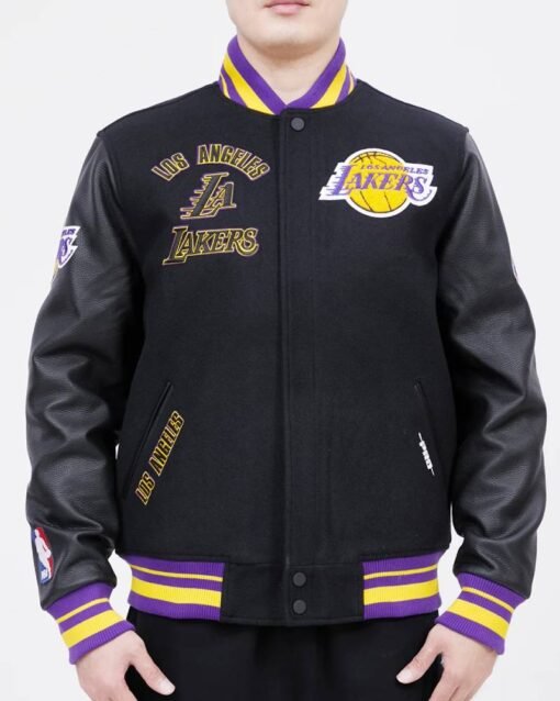 Los Angeles Lakers Retro Classic Rib Wool Varsity Jacket