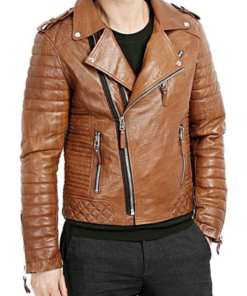 Men’s Boda Skins Kay Michaels Leather Biker Jacket