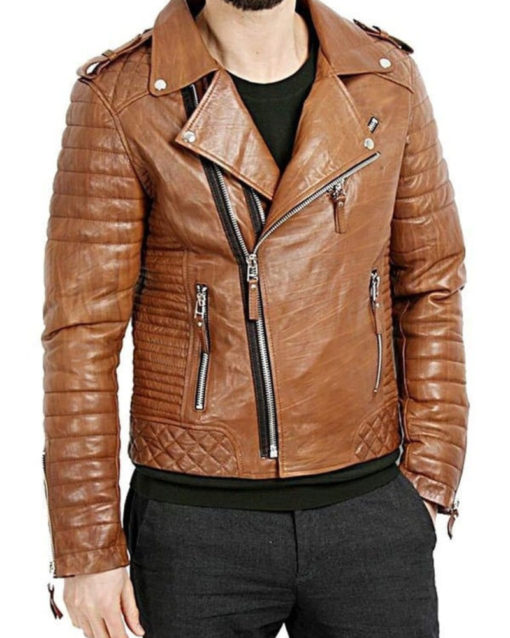 Men’s Boda Skins Kay Michaels Leather Biker Jacket