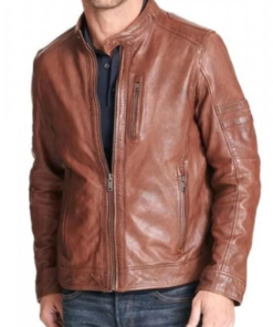 Men’s Brown Motorcycle Leather Jacket