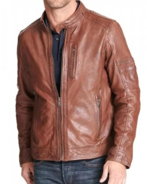 Men’s Brown Motorcycle Leather Jacket