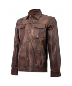 Men’s Classic Vintage Brown Leather Jacket