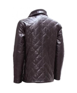 Men’s Elegant Leather Quilted Jacket