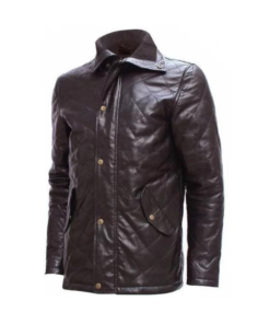 Men’s Elegant Leather Quilted Jacket