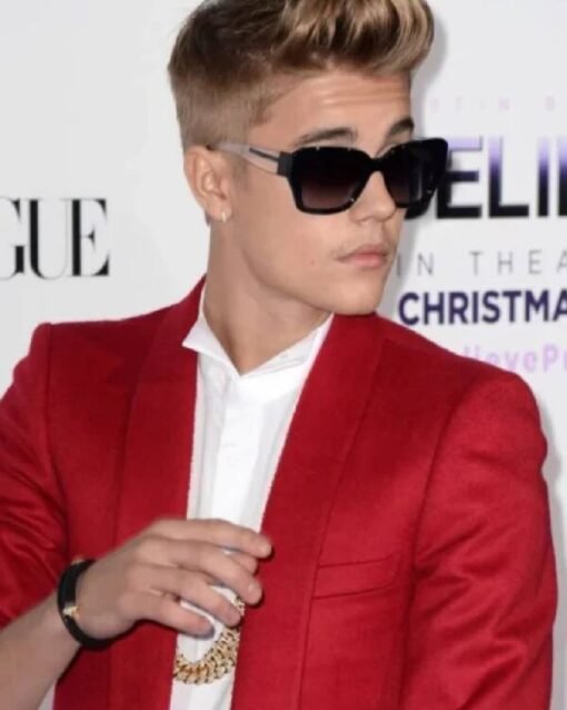 Justin Bieber Mens Red Suit