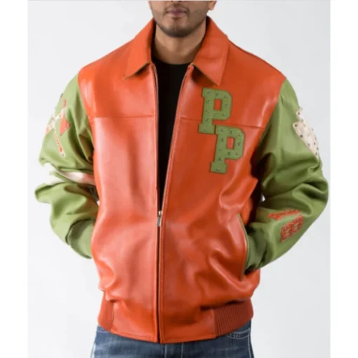 Pelle Pelle Renegades Leather Jacket | Orange Green Jacket