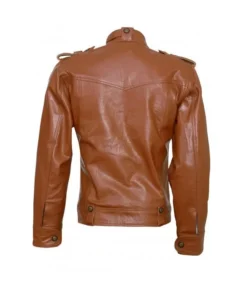 Mens Winterwear Tan Leather Jacket