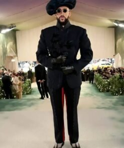 Met Gala 2024 Bad Bunny Black Suit
