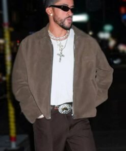 Met Gala After Party Bad Bunny Brown Jacket