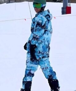 Justin Bieber Aspen Vacation Ski Blue Suit