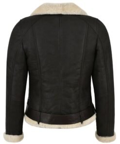 Celia Shearling Biker Leather Jacket