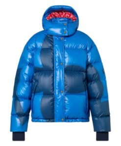 Abstract Monogram Flower Puffer Jacket