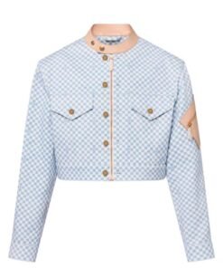 Double Fastening Damier Denim Jacket