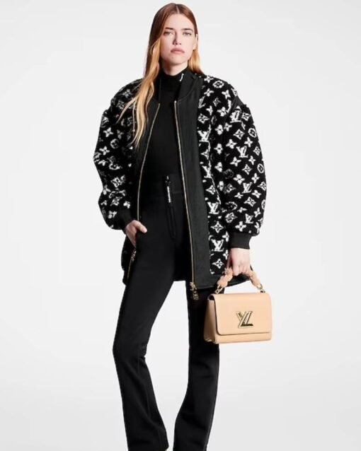 Oversized Monogram Teddy Bomber Jacket