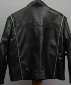 Black Green Mass Effect N7 Commander Leather Jacket
