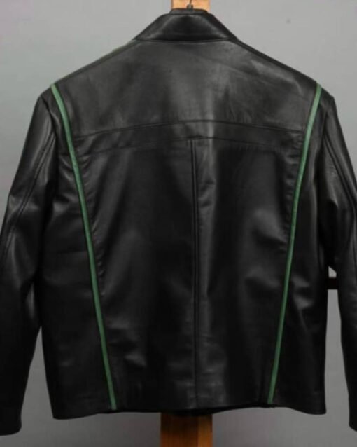 Black Green Mass Effect N7 Commander Leather Jacket