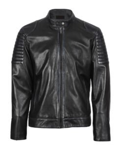 Rio Shoulder Padded Biker Leather Jacket