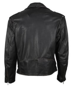 Luca Belted Biker Leather Jacket