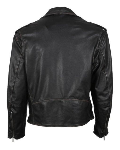 Luca Belted Biker Leather Jacket