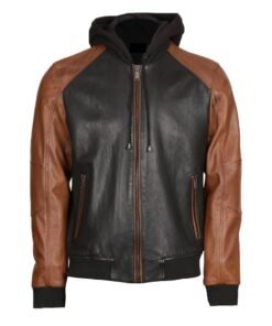 Men’s Twin Color Leather Jacket