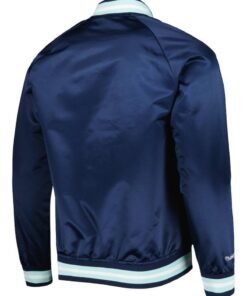 Blue Seattle Kraken NHL Satin Full Snap Jacket