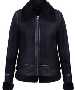 Vera Aviator Biker Leather Jacket