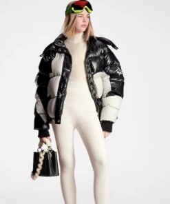 Abstract Monogram Flower Puffer Jacket