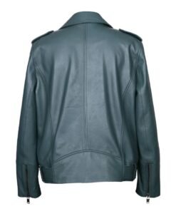 Mira Belted Biker Leather Jacket