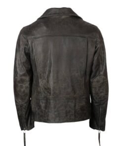 Men’s Elbow Patch Biker Leather Jacket