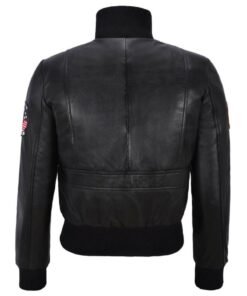 Charlotte Top Gun Bomber Leather Jacket