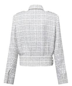 Sequin Tweed Cropped Jacket