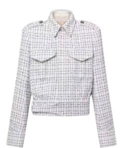 Sequin Tweed Cropped Jacket