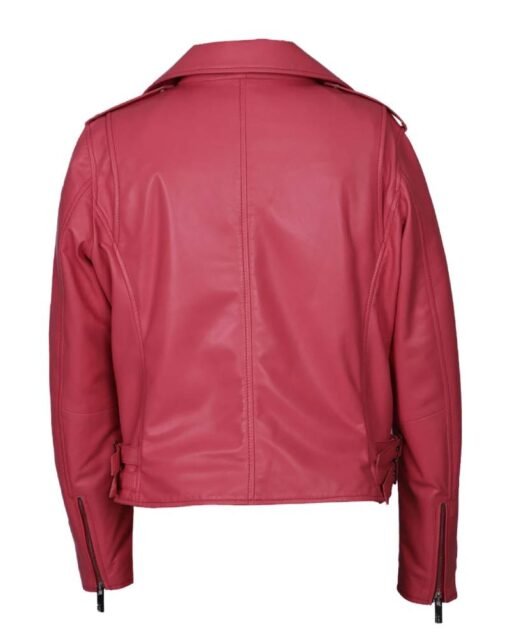 Carol Tapered-Fit Biker Leather Jacket