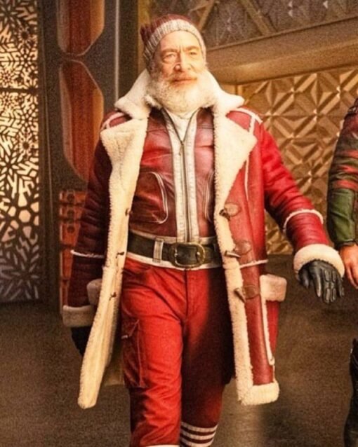 Red One JK Simmons Santa Claus Sherling Coat