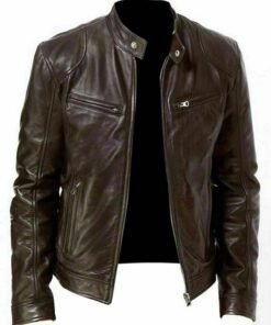 Roy Sheepskin Biker Leather Jacket