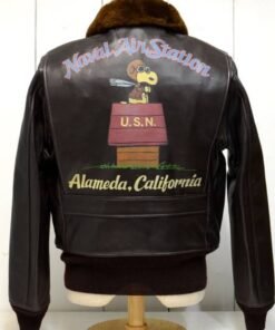 SNOOPY G-1 Leather Jacket