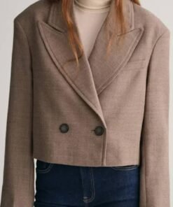 Taylor Swift Brown Cropped Blazer
