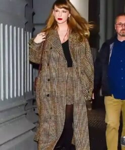Taylor Swift NYC Tweed Brown Coat