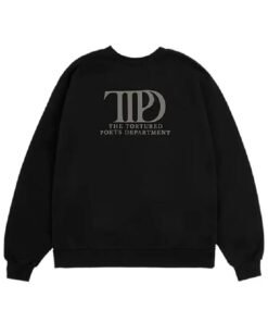 Taylor Swift The Tortured Poets Department Black Sweatshirt