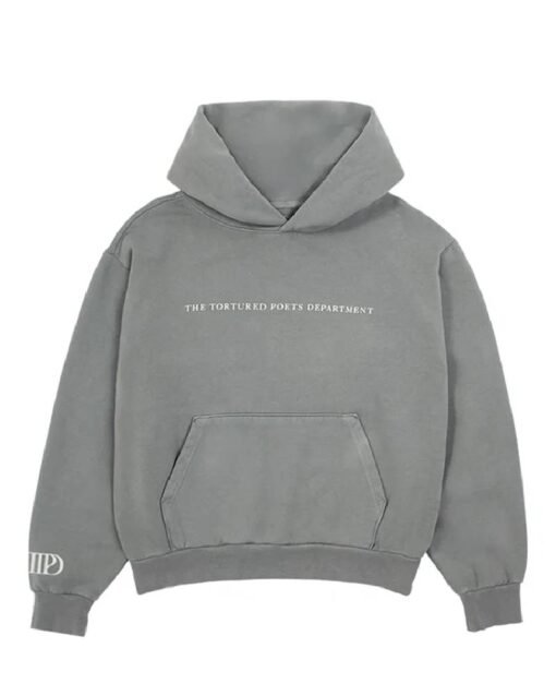 Taylor Swift the Tortured Poets Department Grey Hoodie