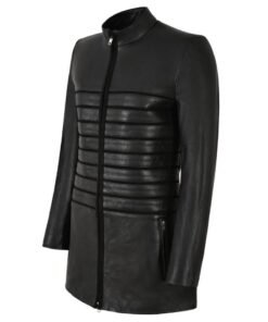 Tessa Long Biker Leather Jacket