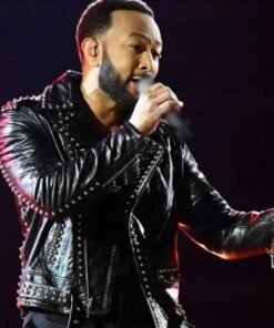 The Voice S25 John Legend Black Studded Jacket