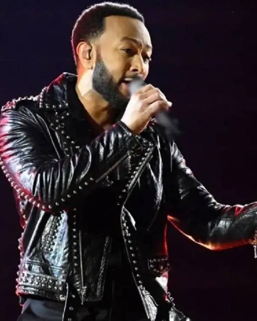 The Voice S25 John Legend Black Studded Jacket