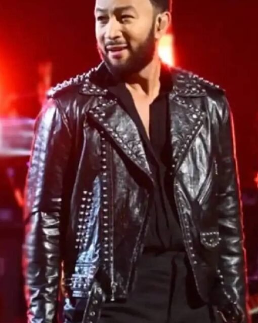 The Voice S25 John Legend Black Studded Jacket