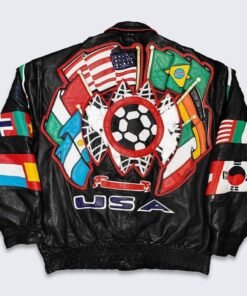 Usa Soccer Vintage 80s World Cup Leather Jacket