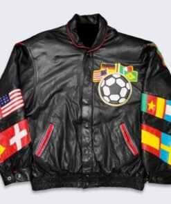Usa Soccer Vintage 80s World Cup Leather Jacket