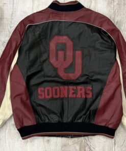 Vintage Oklahoma Sooners Sports Leather Jacket