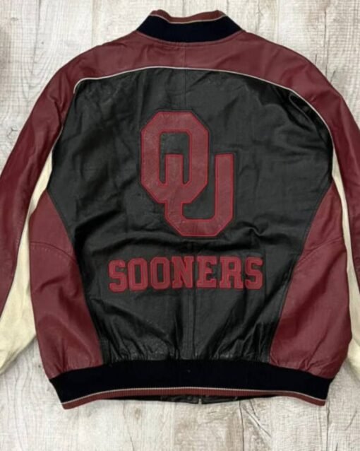 Vintage Oklahoma Sooners Sports Leather Jacket