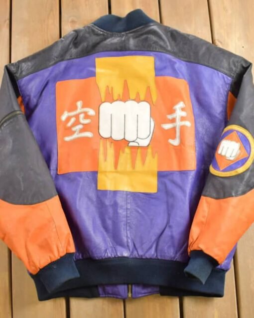 Vtg Micheal Hoban Martial Arts Patchwork Leather Jacket