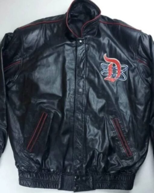 Walt Disney Gallery Tomorrow Land Black Leather Jacket